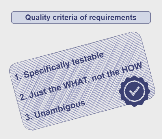 Requirements quality criteria